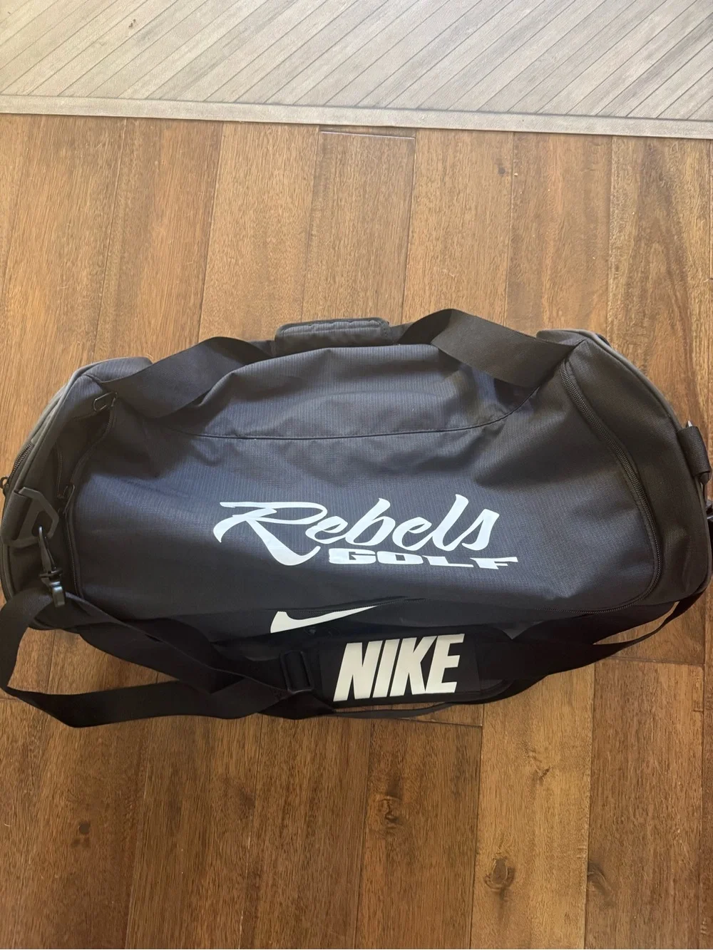 Nike Rebels Sport Black Duffel with White Logo